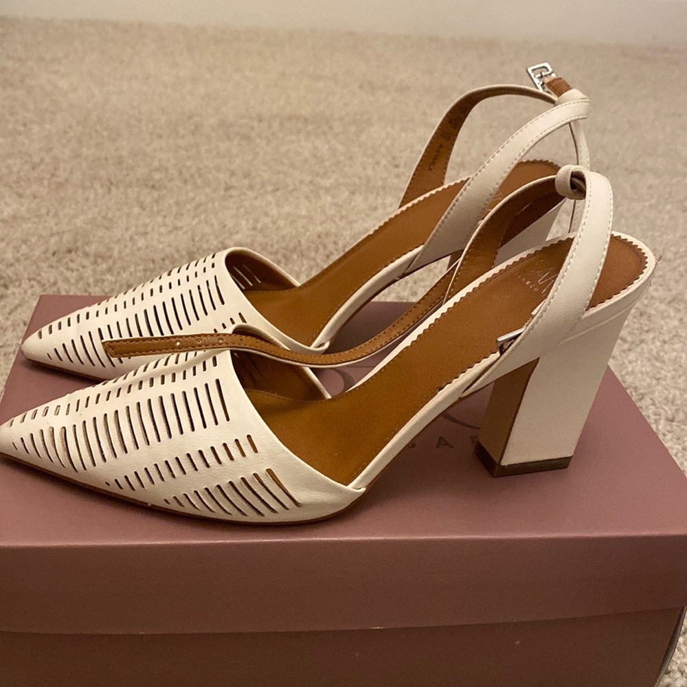 Franco Sarto heels white